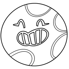 Cartoon happy venus planet smiling emoji black and white clipart