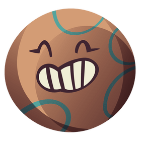 Cartoon happy venus planet smiling emoji clipart