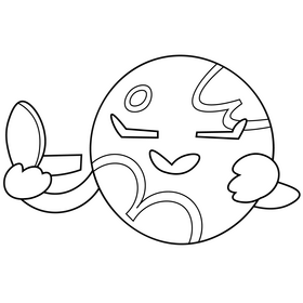 Beautiful venus planet black and white clipart