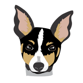 Toy fox terrier dog clipart