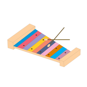 Xylophone musical instrument clipart