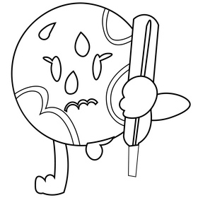 Hot venus planet emoji black and white clipart