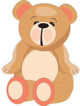 Teddy bear toy clipart