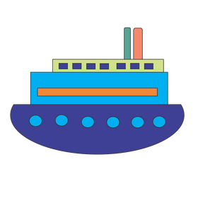 Cartoon ship clipart