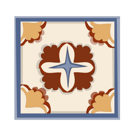 Ceramic tile drawing clipart