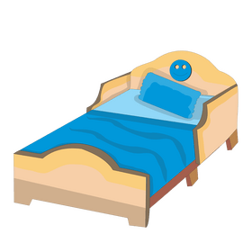 Kids bed drawing clipart