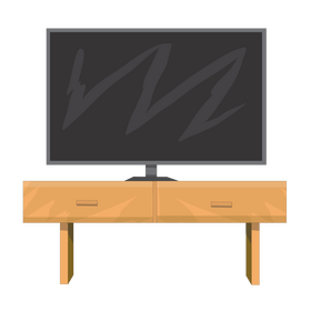 TV stand illustration clipart