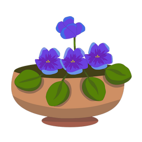 Free violet flower clipart