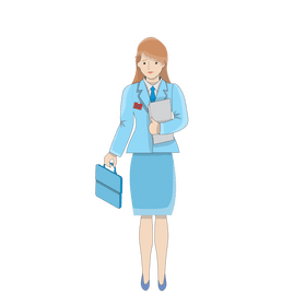 Cute business woman illustration clipart