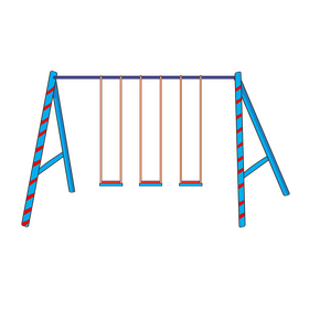 Three seat swing clipart