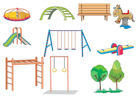 Park elements vector
