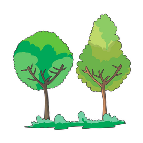 Cartoon trees clipart