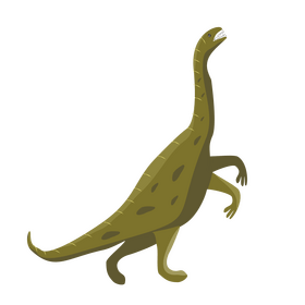 Plateosaurus dinosaur illustration clipart