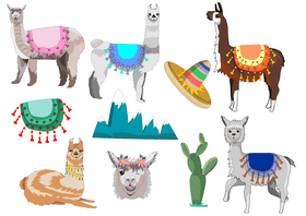 Llama set vector