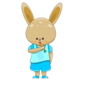 Free rabbit eating clipart