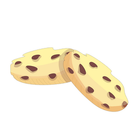 Butter biscuits with chocolate drops clipart