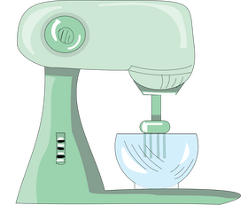 Kitchen food mixer illustration clipart