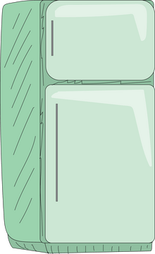 Kitchen refrigerator clipart