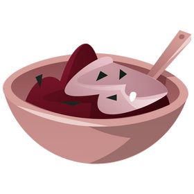 Beetroot salad clipart