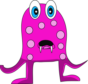Surprised monster clipart