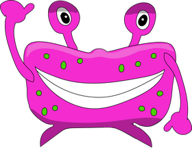 Smiling monster clipart