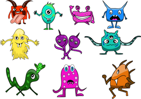 Cartoon monsters vector