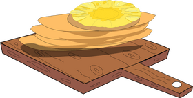 Free pancake with pineapple clipart