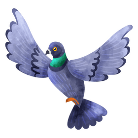 Pigeon flying clipart