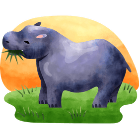 Hippo eating vector