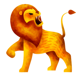 Lion roaring clipart