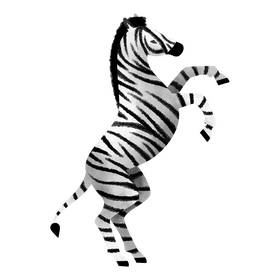 Zebra standing clipart