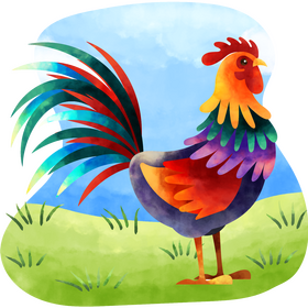Rooster vector