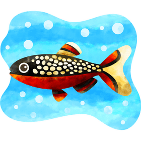 Celestial pearl danio fish vector