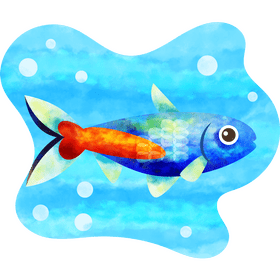 Neon tetra fish vector