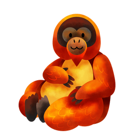 Orangutan clipart