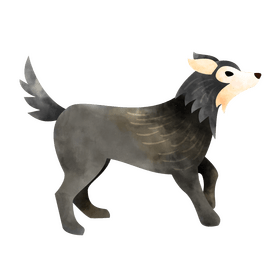 Alaskan wolf clipart