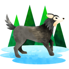 Alaskan wolf vector