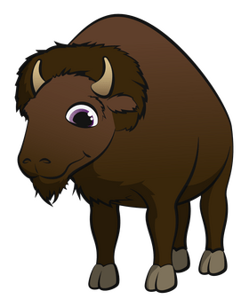 Bison cartoon clipart