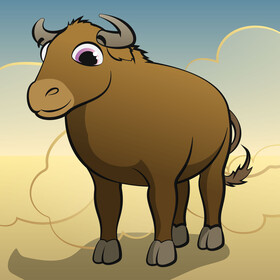 Bull cartoon vector