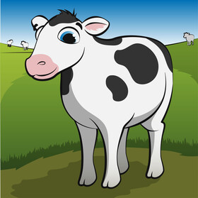Cow cartoon vector