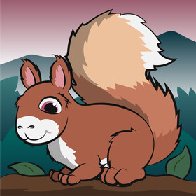 Squirrel cartoon vector