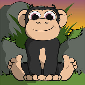 Chimpanzee cartoon vector