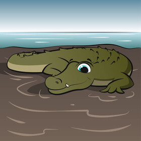 Alligator cartoon vector