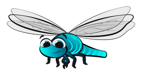 Dragonfly cartoon clipart