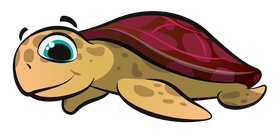 Sea turtle cartoon clipart