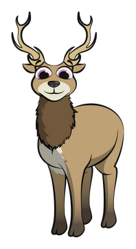 Stag cartoon clipart