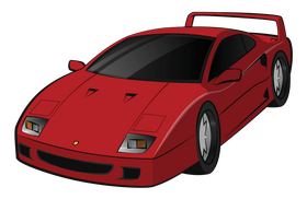 Ferrari F40 clipart