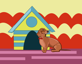 Dachshund dog vector