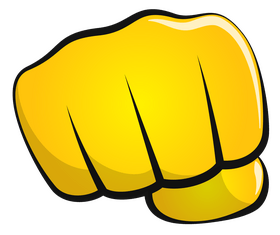 Fist hand, punch emoji, emoticon clipart