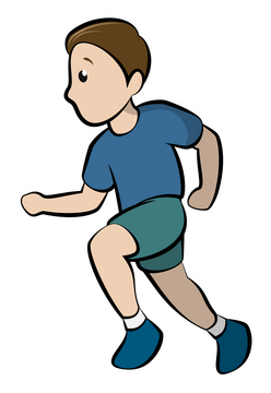 Man running emoji, emoticon clipart